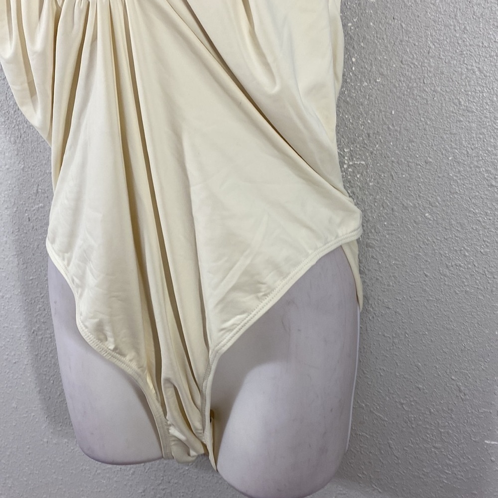 NWOT Good American Leilani Ivory Halter One Piece Swimsuit 7 4X - Picture 9 of 16